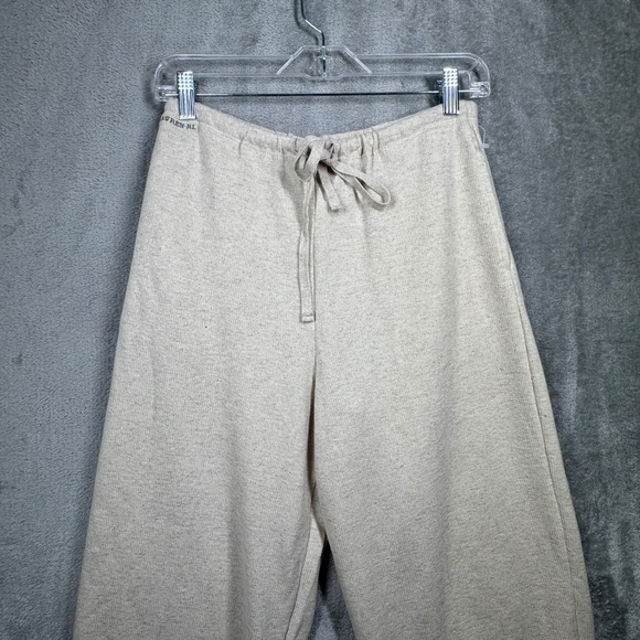 Lauren Ralph Lauren Linen Cotton Blend Knit Crop Wide Leg Pants Small Natural - Picture 4 of 14